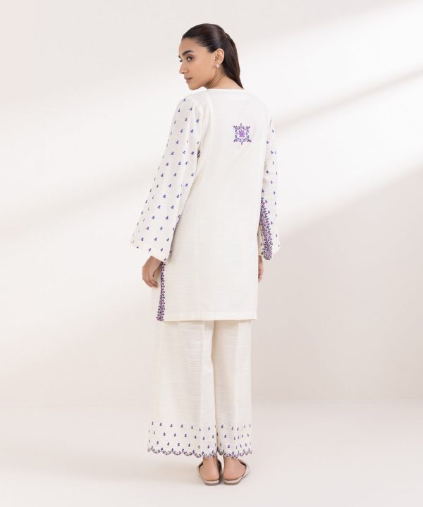 Embroidered Light Khaddar Shirt - 图片 4