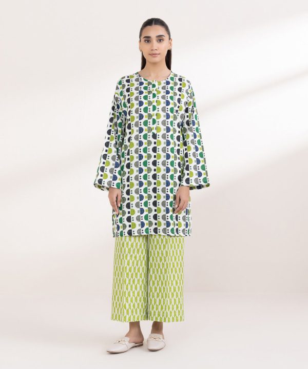 Printed Light Khaddar Shirt - 图片 2