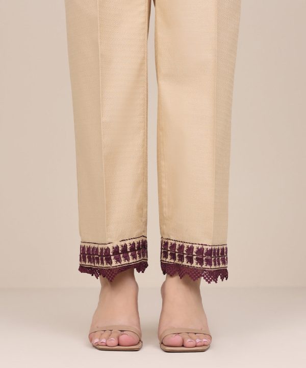 Embroidered Straight Pants - 图片 4