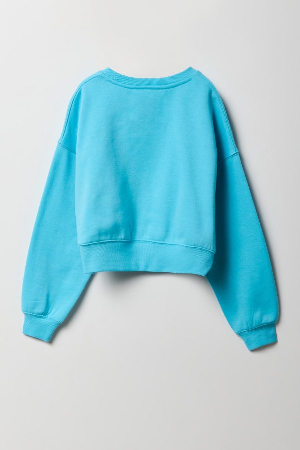 Girls Paris Chenille Embroidered Fleece Sweatshirt - 图片 2