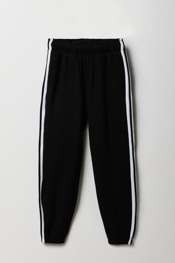 Girls Side Striped Fleece Jogger