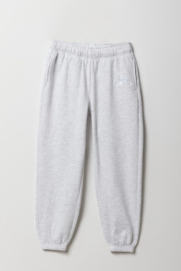 Girls Embroidered Fleece Jogger - 图片 3