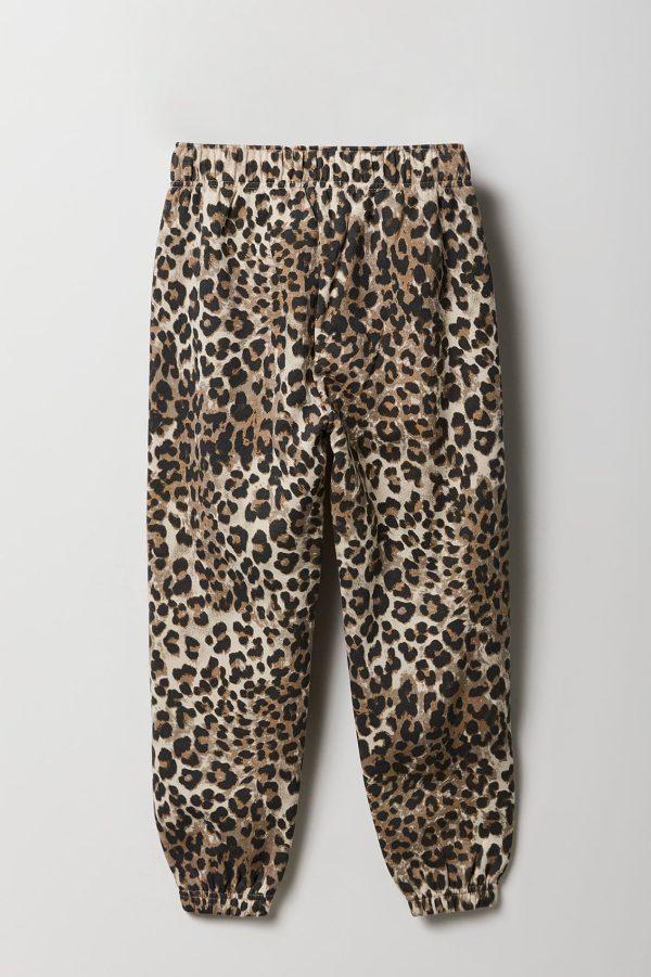 Girls Cheetah Print Fleece Jogger - 图片 2