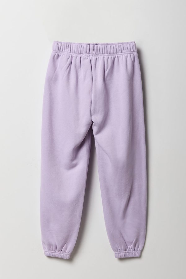 Girls Embroidered Fleece Jogger - 图片 6