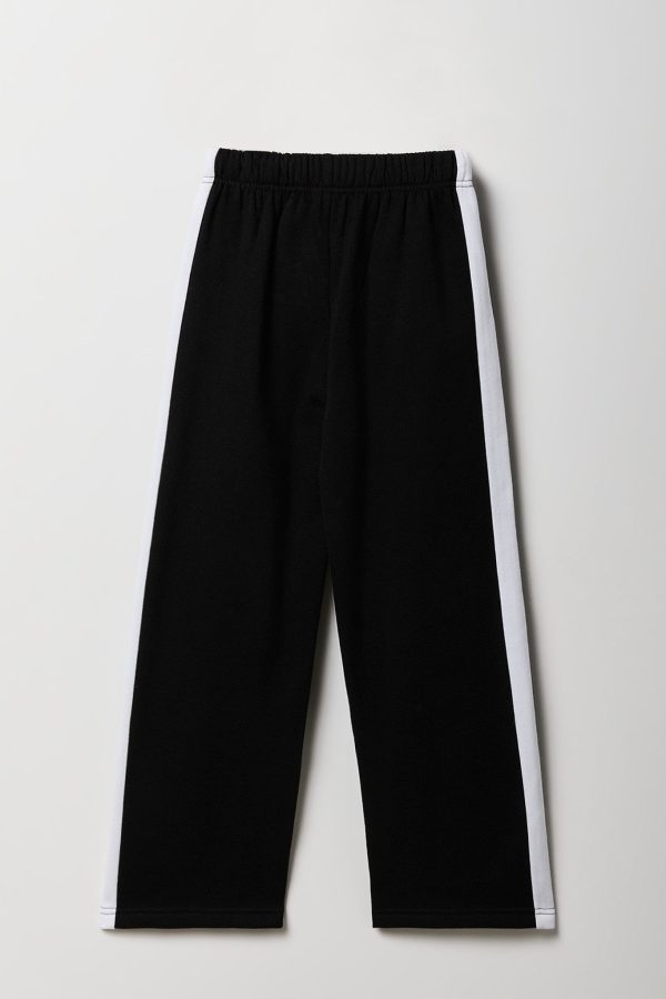 Girls Side Striped Wide Leg Fleece Sweatpant - 图片 4