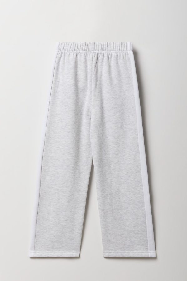 Girls Side Striped Wide Leg Fleece Sweatpant - 图片 6