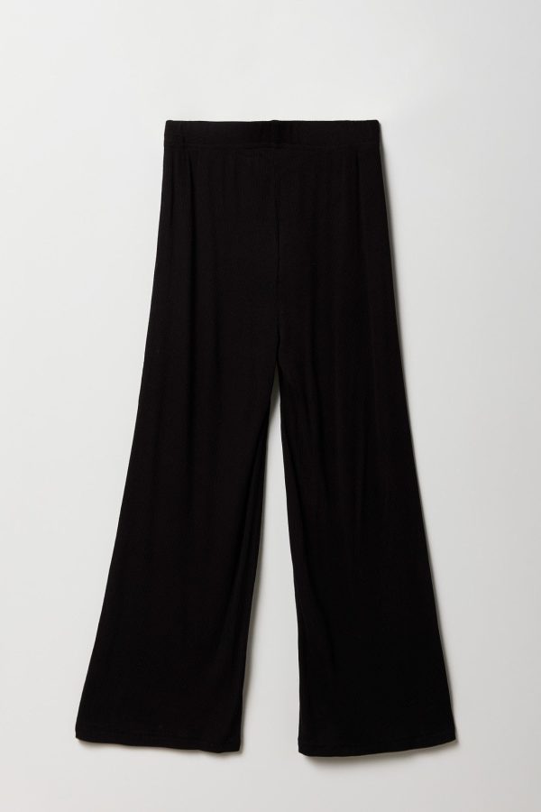 Girls Ribbed Wide Leg Pant - 图片 4