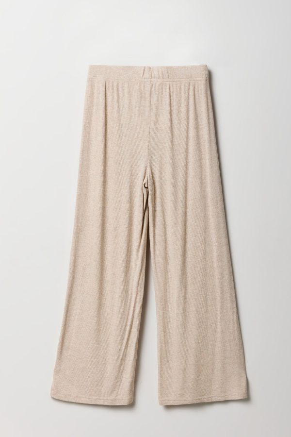 Girls Ribbed Wide Leg Pant - 图片 2