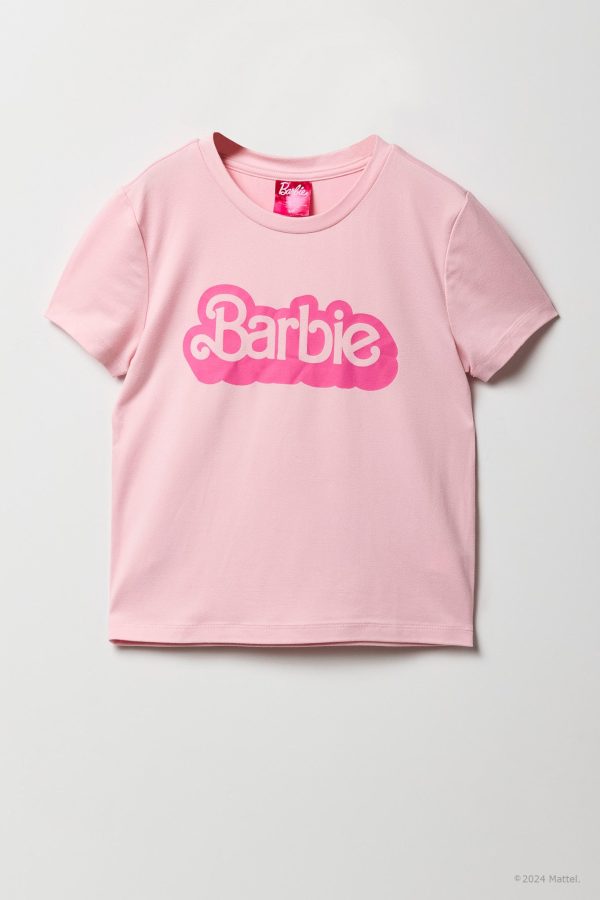 Barbie Girls T-Shirt & Plush Short 2 Piece Pajama Set - 图片 7