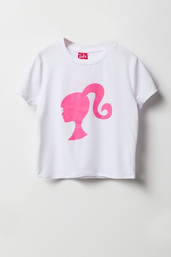 Barbie Girls T-Shirt & Plush Short 2 Piece Pajama Set - 图片 2