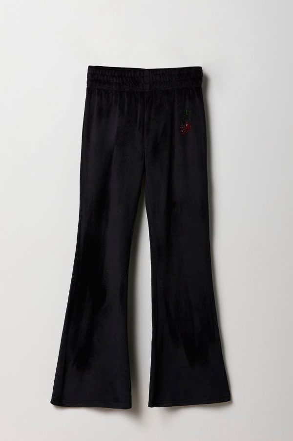 Girls Velour Quarter Flare Pant - 图片 3