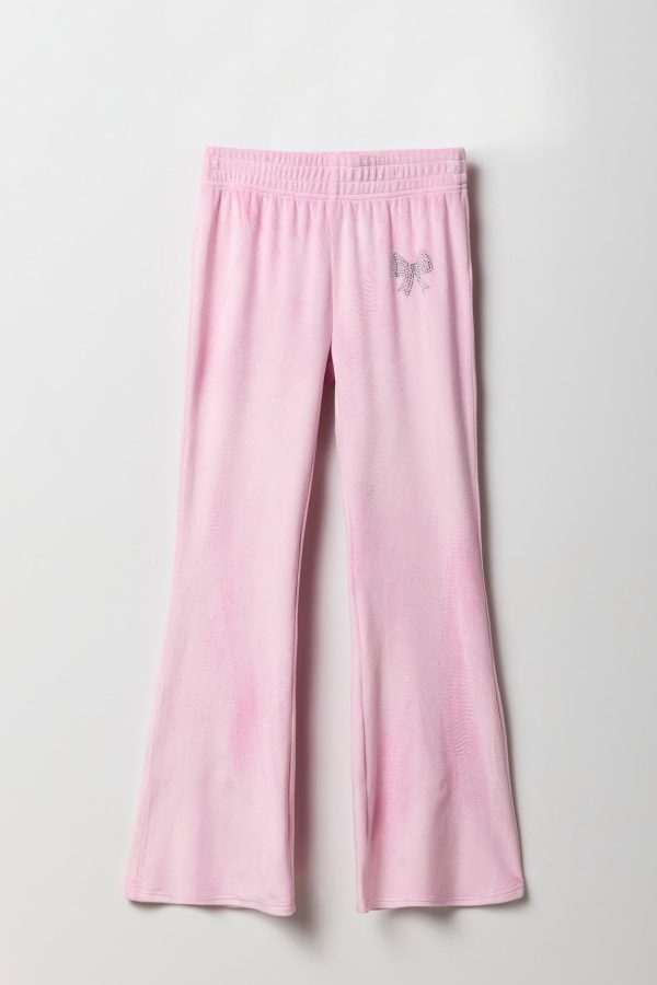 Girls Velour Quarter Flare Pant - 图片 7