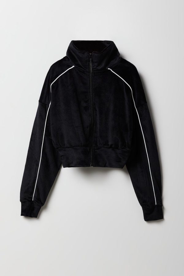 Girls Velour Zip-Up Jacket - 图片 3