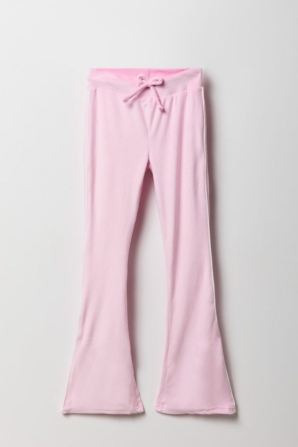 Girls Velour Flare Pant