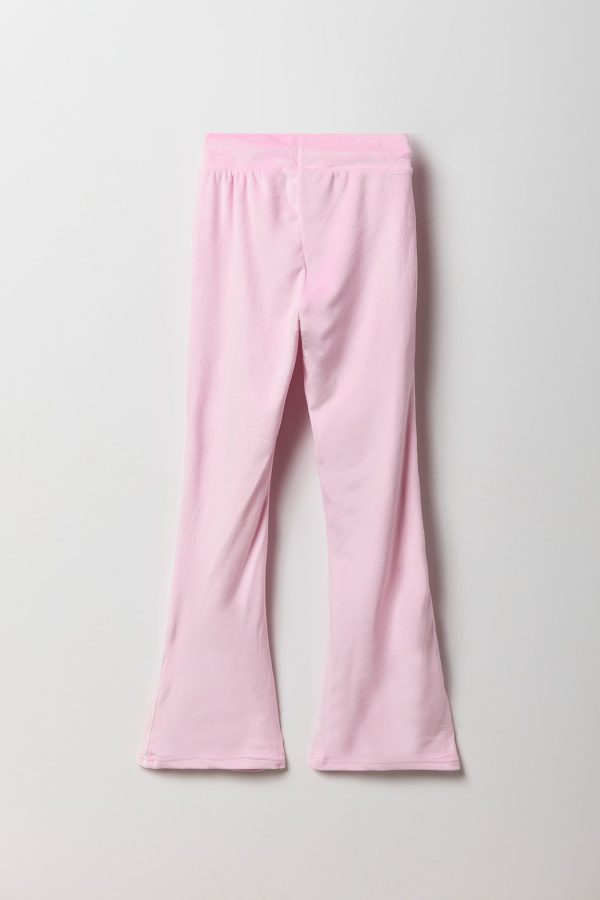 Girls Velour Flare Pant - 图片 2