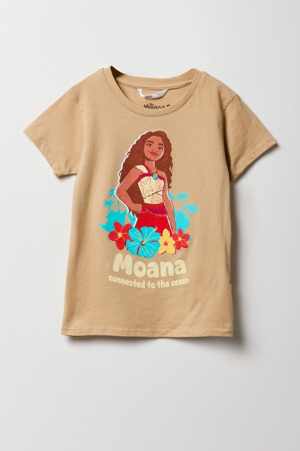 T-shirt à imprimé Moana pour fille