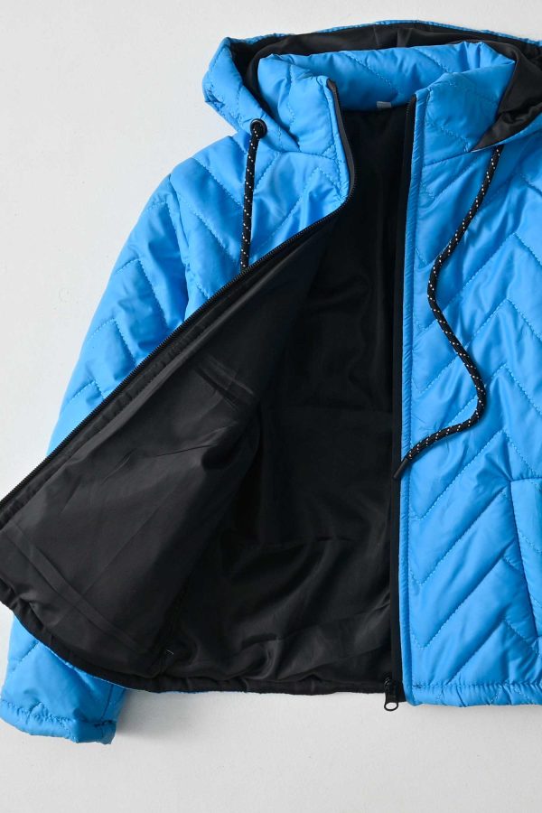 Cut Label Boy's Chevron Hooded Puffer Jacket - 图片 5