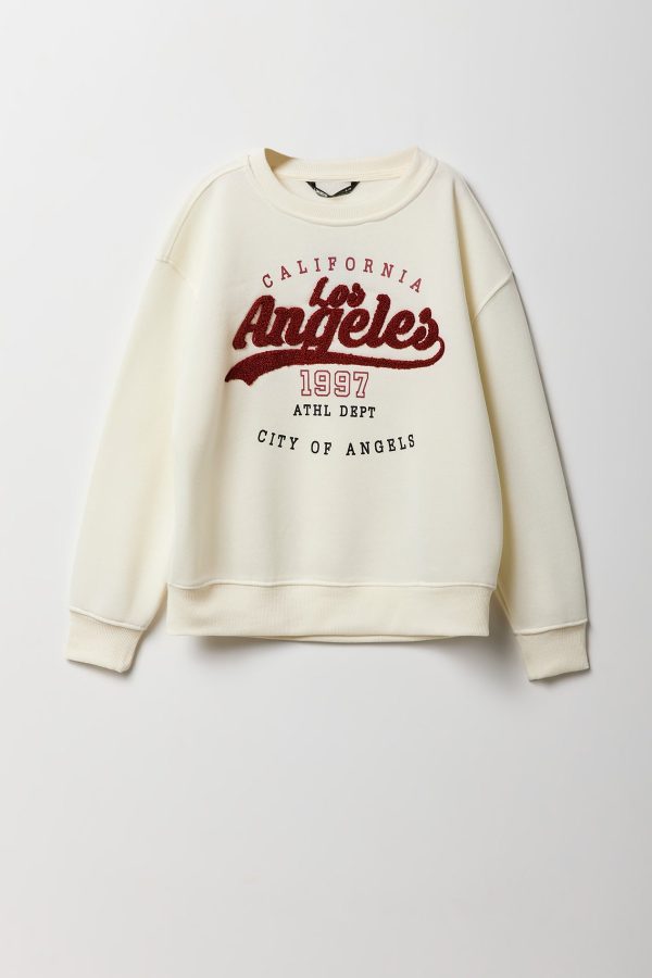 Boys Los Angeles 1997 Chenille Embroidered Graphic Fleece Sweatshirt