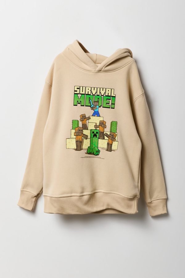 Boys Minecraft Survival Mode Graphic Fleece Hoodie