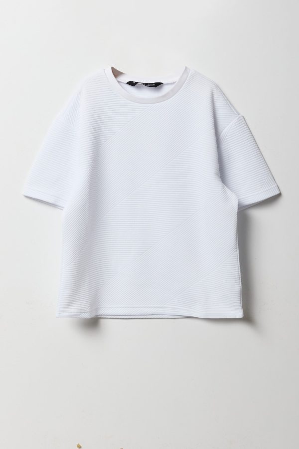 Boys Textured T-Shirt - 图片 3