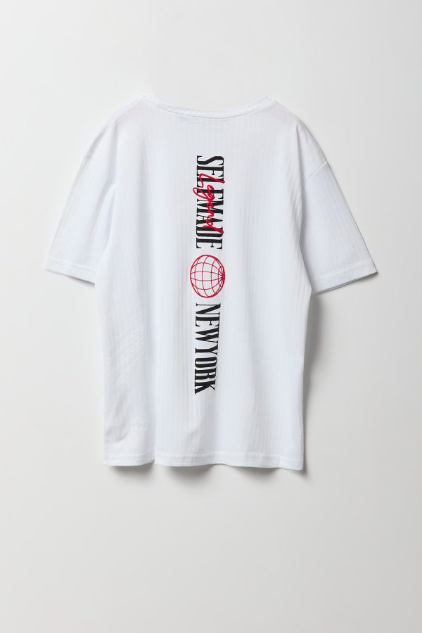 Boys Textured New York Graphic T-Shirt - 图片 2