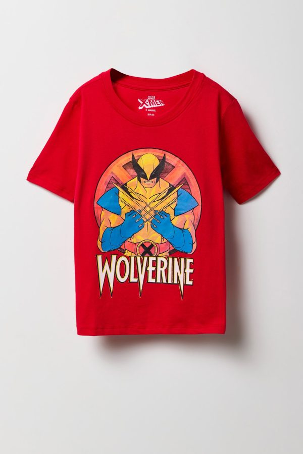 T-shirt à imprimé Wolverine pour garons