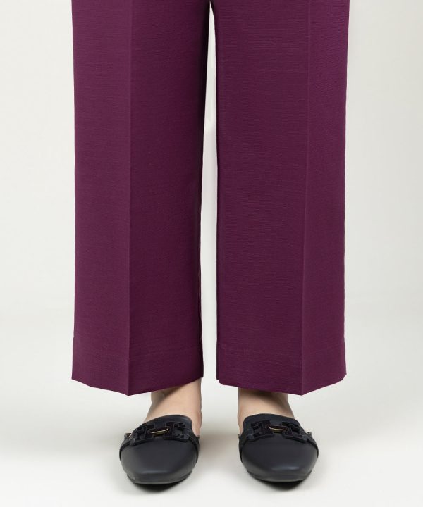 Solid Khaddar Straight Pants