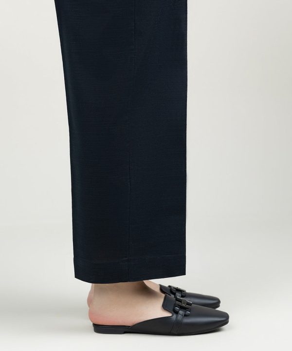 Solid Khaddar Straight Pants - 图片 4