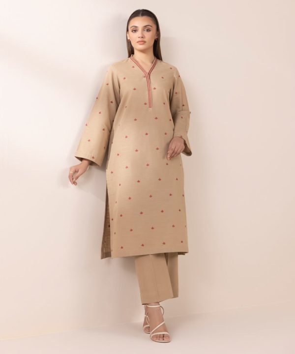 Embroidered Khaddar Shirt