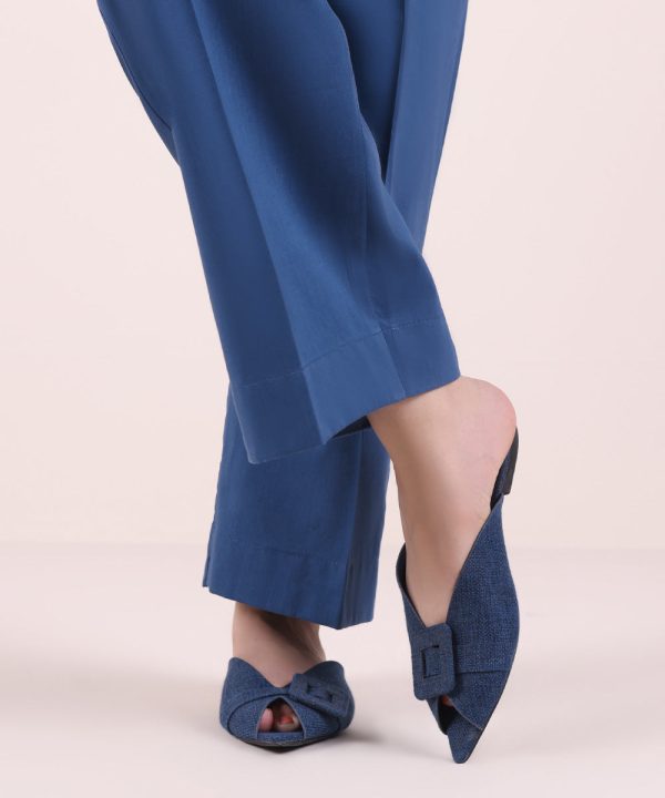 Solid Cotton Viscose Pants - 图片 3