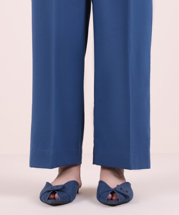 Solid Cotton Viscose Pants