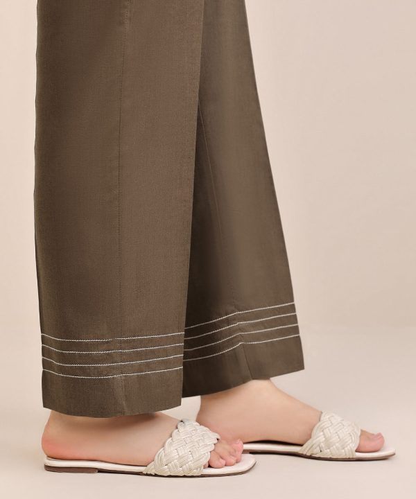 Cotton Viscose Straight Pants - 图片 2