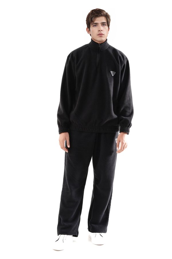 BHM Men's Polar Fleece Oversized Quarter Zipper Sweatshirt - 图片 4