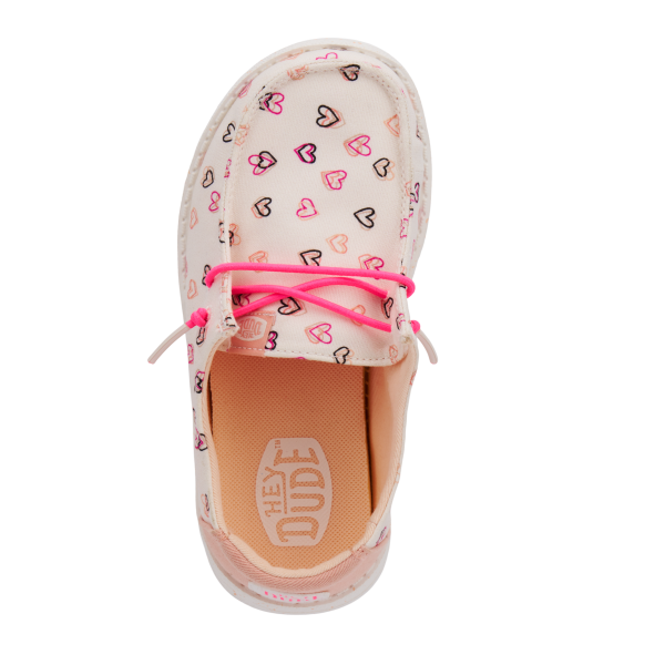 Wendy Toddler Double Hearts - White/Pink - 图片 6