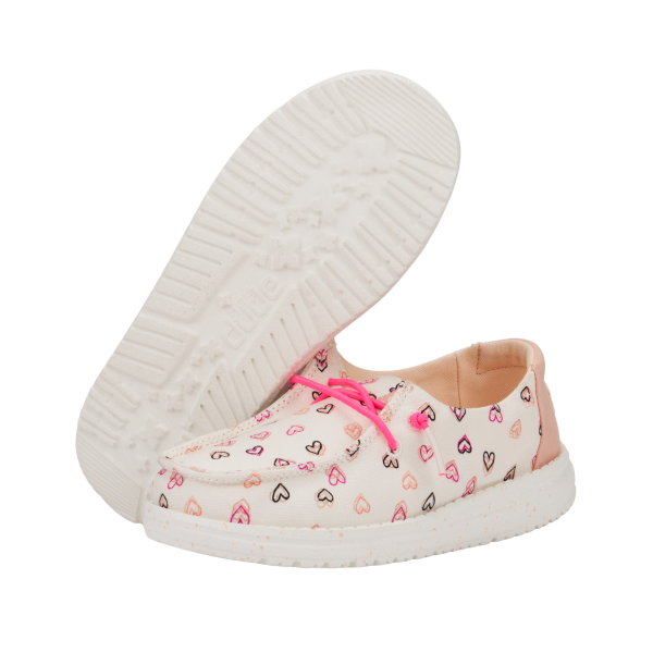 Wendy Toddler Double Hearts - White/Pink - 图片 3