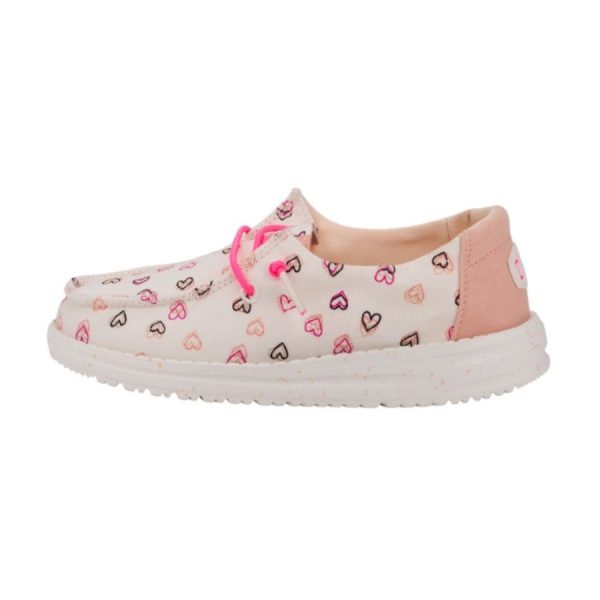 Wendy Toddler Double Hearts - White/Pink