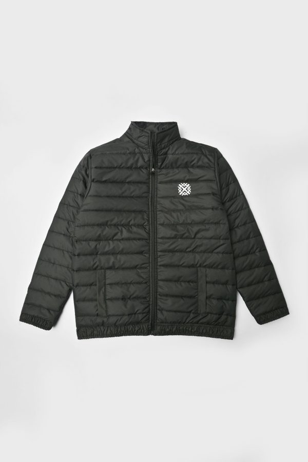 Burnt Soul Men's X Embroidered Design Puffer Jacket - 图片 3