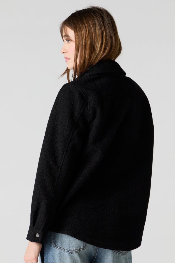 Faux Wool Shacket - 图片 8