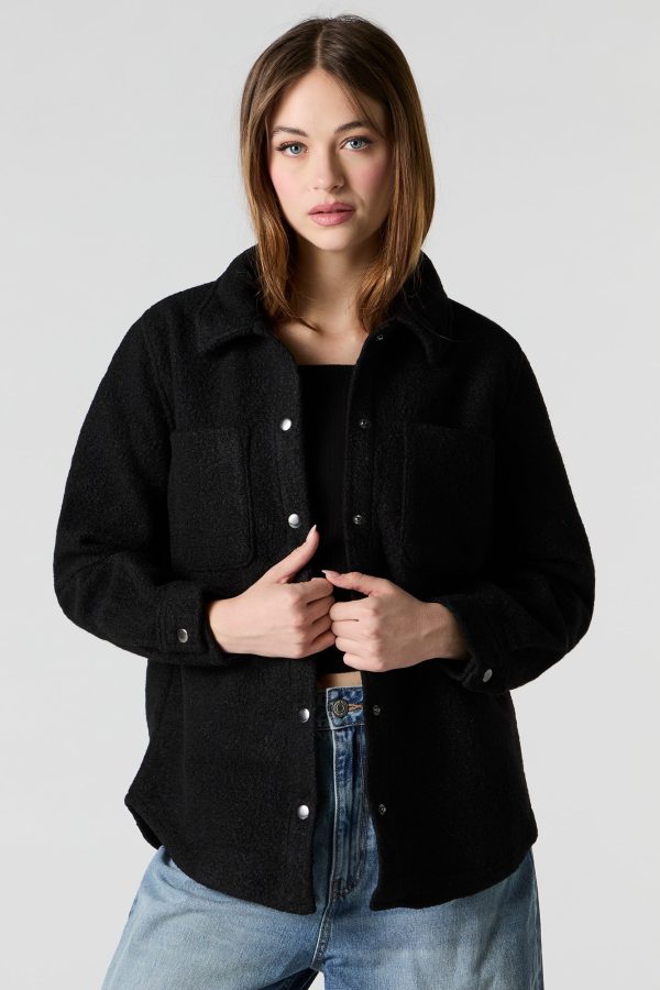 Faux Wool Shacket - 图片 7