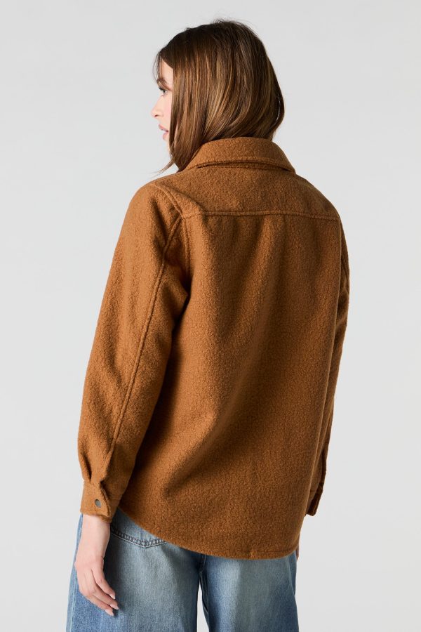 Faux Wool Shacket - 图片 11