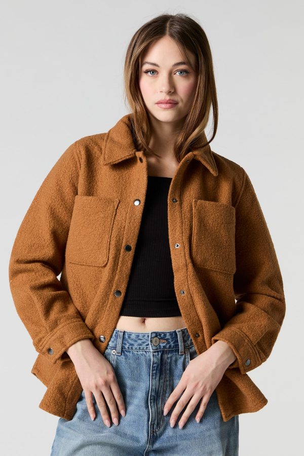 Faux Wool Shacket - 图片 10