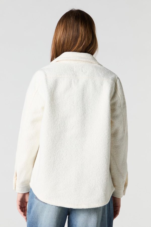 Faux Wool Shacket - 图片 14