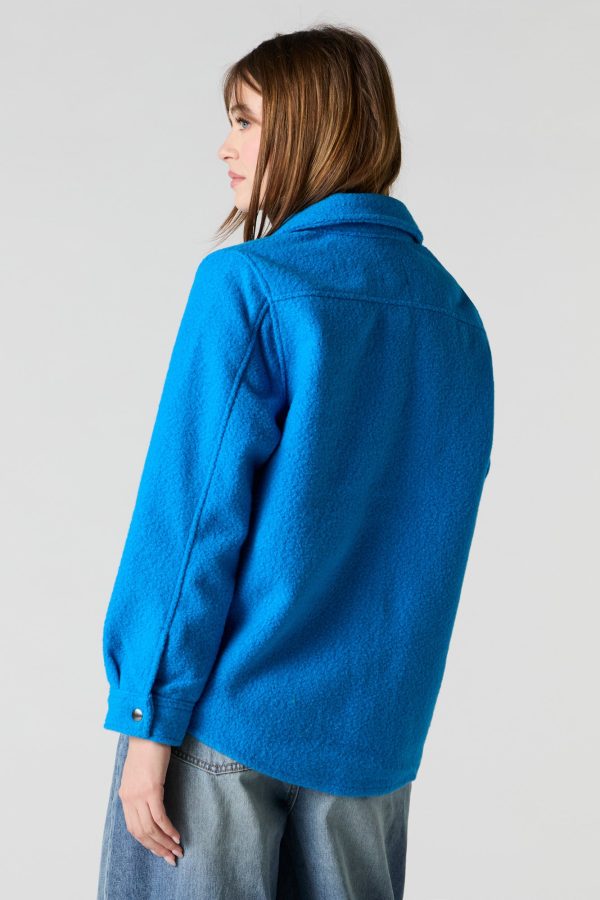 Faux Wool Shacket - 图片 5