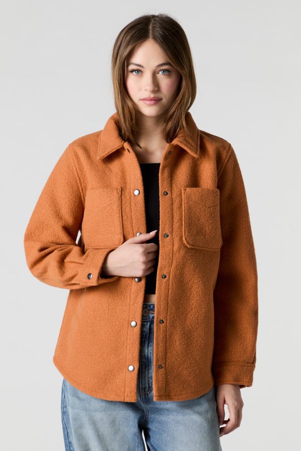 Faux Wool Shacket - 图片 16