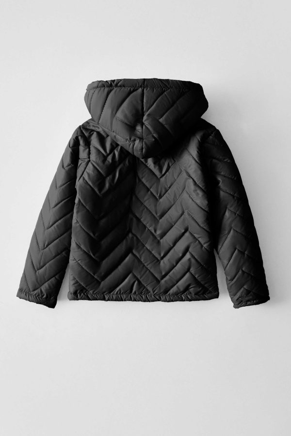 Cut Label Boy's Chevron Hooded Puffer Jacket - 图片 13