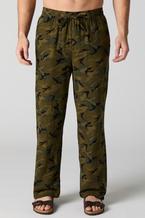 Camo Print Pajama Pant