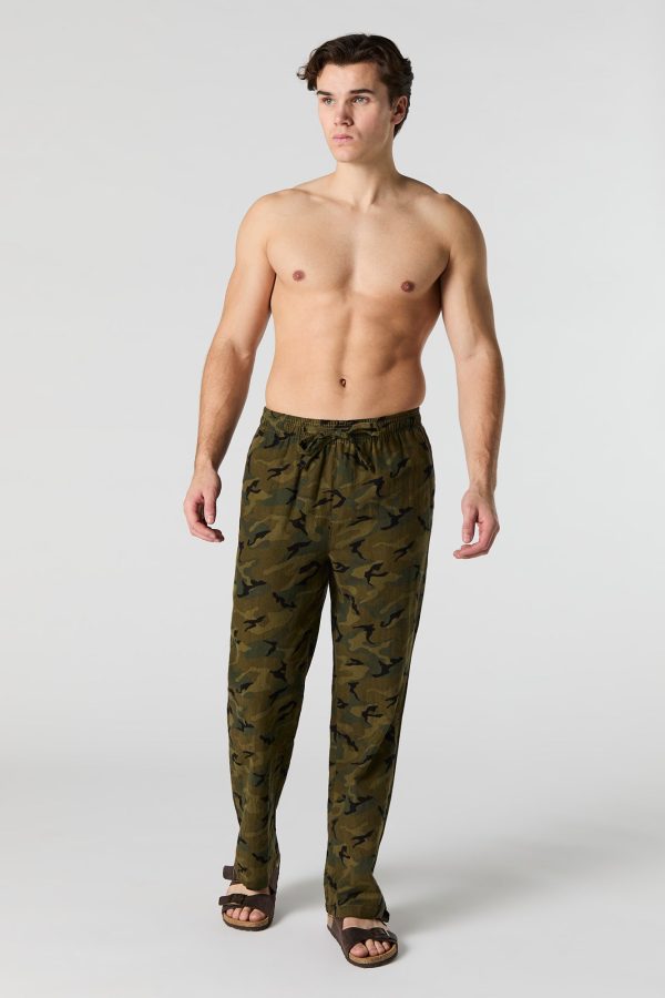 Camo Print Pajama Pant - 图片 2