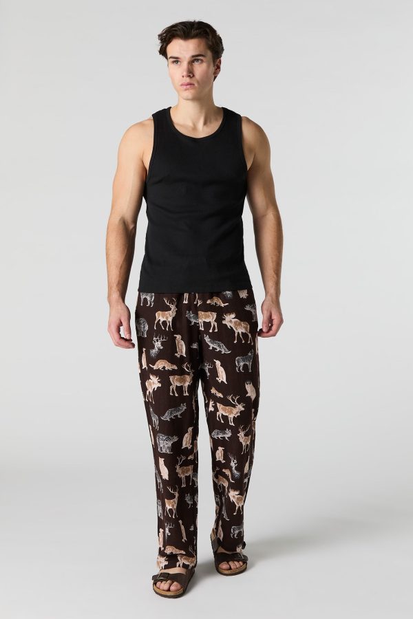 Wildlife Print Pajama Pant - 图片 2