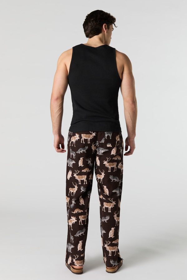 Wildlife Print Pajama Pant - 图片 3