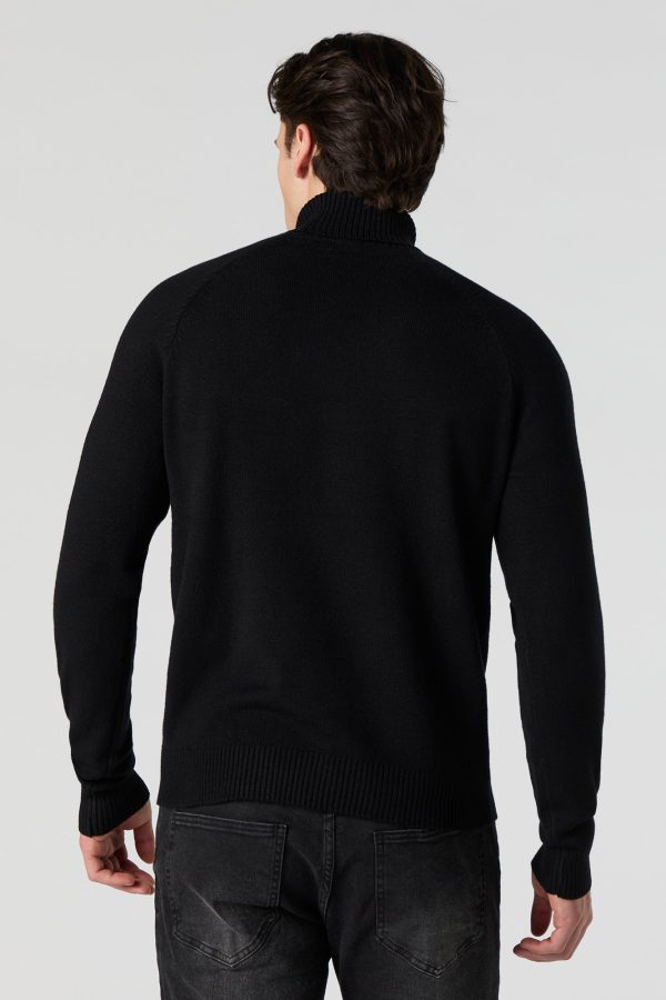 Solid Turtleneck Sweater - 图片 5